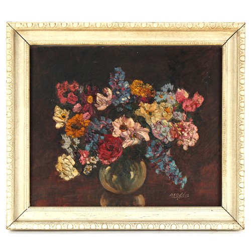 41 - Property of a lady - Mary E. Oddie (British, early 20th century) - STILL LIFE OF FLOWERS IN A VASE -... 
