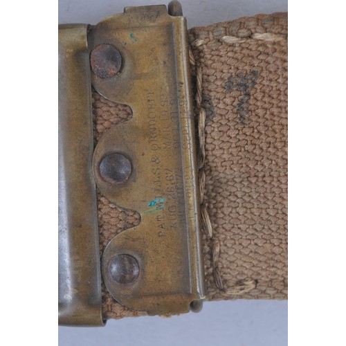 15 - British Made 1901 Mills & Orndorf Bandolier Captured & Used by the Boers. Of canvas & le... 