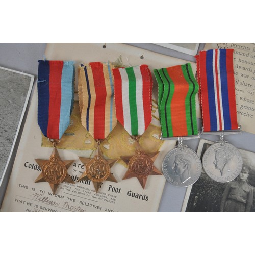 11 - A poignant grouping of items relating to Guardsman 2664443 William Morton who served with the 2nd Ba... 