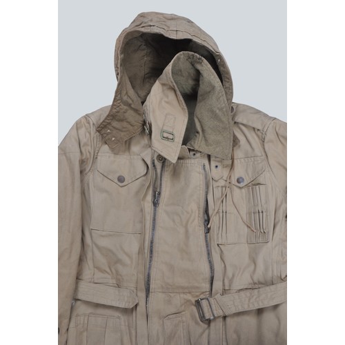 55 - WW2 British Tank 'Pixie' Suit dated 1944 & complete with hood & all working zippers. Integra... 
