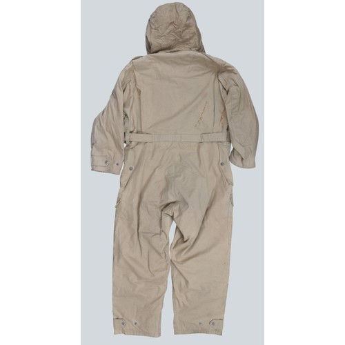 55 - WW2 British Tank 'Pixie' Suit dated 1944 & complete with hood & all working zippers. Integra... 