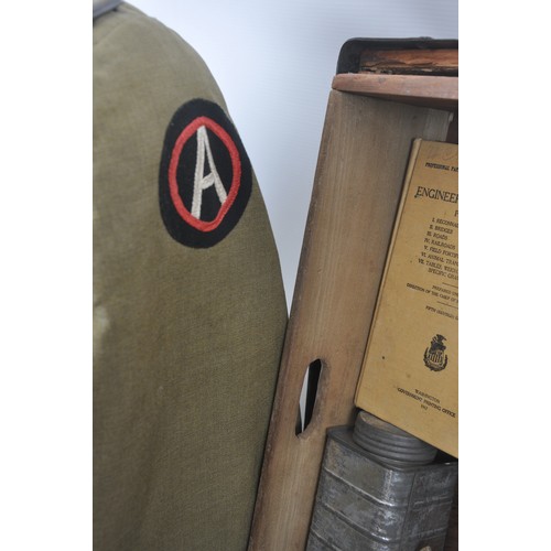 157 - WW1 US Army Engineers Officers Uniform & Kit. From a First Lieutenant who served with the 37th E... 