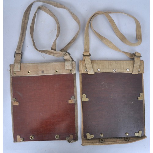 29 - WW2 British Mapcase Pair 1940 & 1944. Both of the '37 pattern with celluloid map covers.