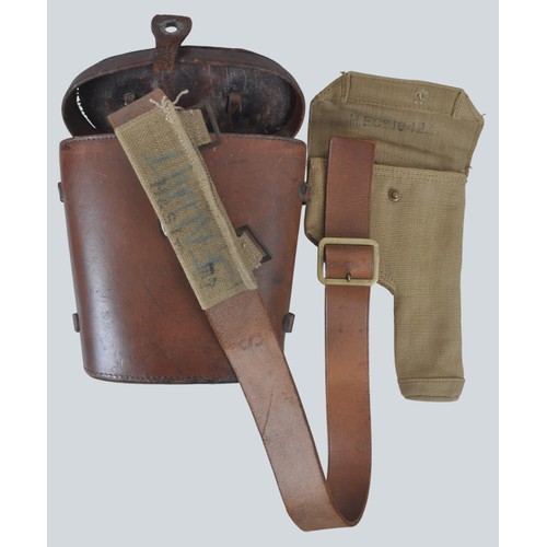 36 - WW2 British Home Guard Grouping. Comprising leather waistbelt dated 1940 with its rare webbing sleev... 
