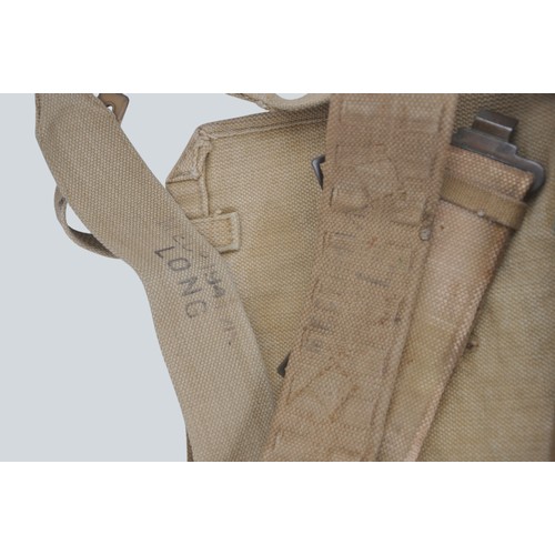 52 - WW2 Hampshire Regiment Field Service Cap , 1941. Belt & Smallpack. Webbing Belt & Smallpack.... 