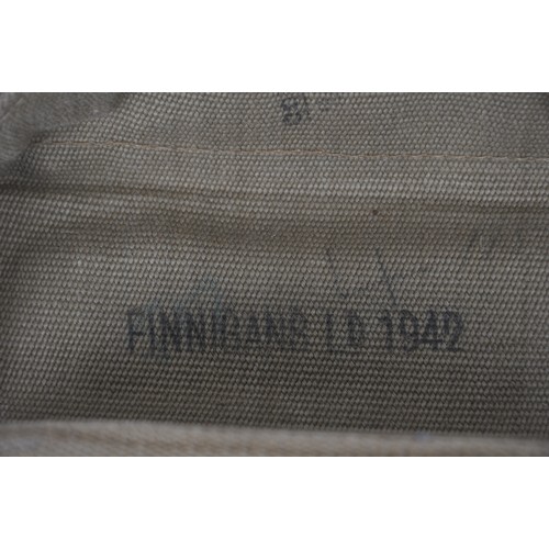 19 - WW2 British Army Binoculars In Webbing Case 1942/43.A pair of British army binoculars by Kershaw dat... 