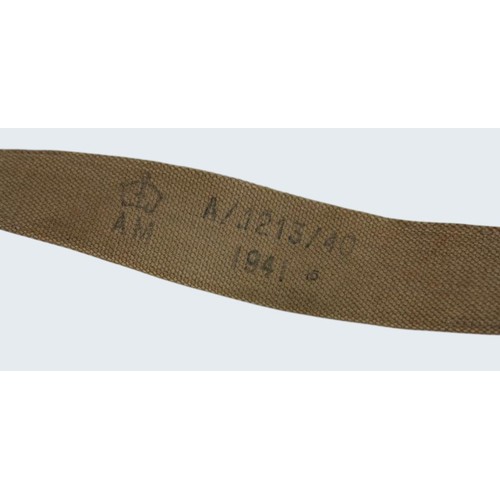 21 - WW2 British RAF Webbing Set. WW2 RAF ground personnel '37 pattern webbing set with '25 pattern belt ... 