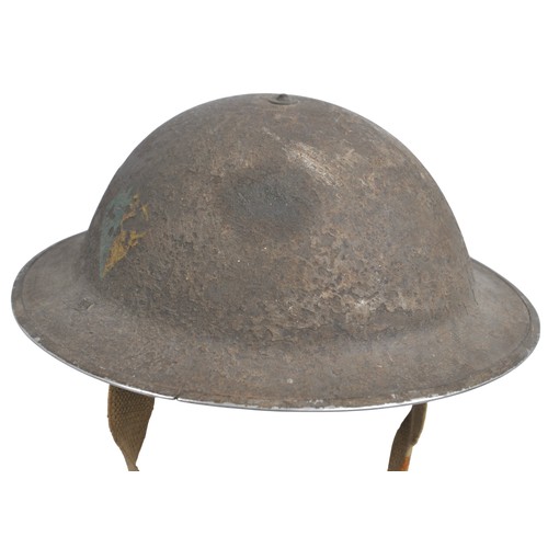 46 - WW2 British Reconnaissance Corps helmet bearing the green & yellow diamond of the Recce troops. ... 