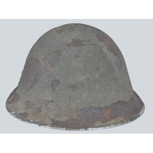 51 - WW2 British Duke of Wellingtons MKIII 'Turtle' Helmet with regimental decal to front of helmet. Fini... 