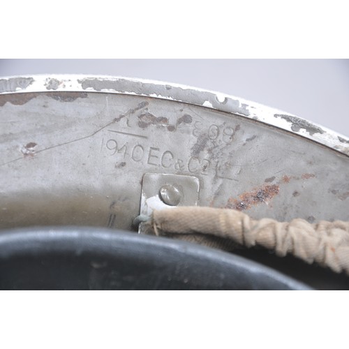 47 - WW2 MkII steel helmet with Scottish helmet flash of the Calgary Highlanders. Marked to underside of ... 
