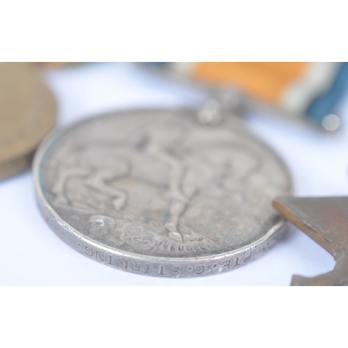 6 - WW1 Seaforth Highlanders 1914 Star Trio. Awarded 10523 Pte COLIN STIRLING 1/SEAFORTH HIGHLANDERS . A... 