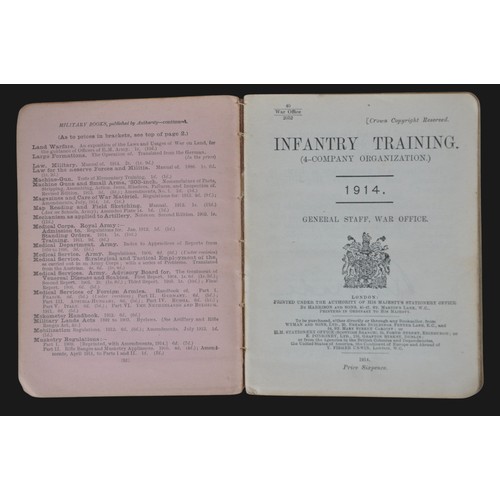 41 - WW1 BEF 1914 Period British Training Manuals. Army Medical Corps 1899 , Infantry Training 1914 &... 