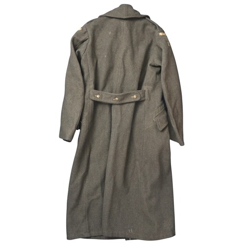 44 - WW2 British Gloucester Home Guard Greatcoat & FS Cap 1940. Named Greatcoat has Stroud flashes (G... 
