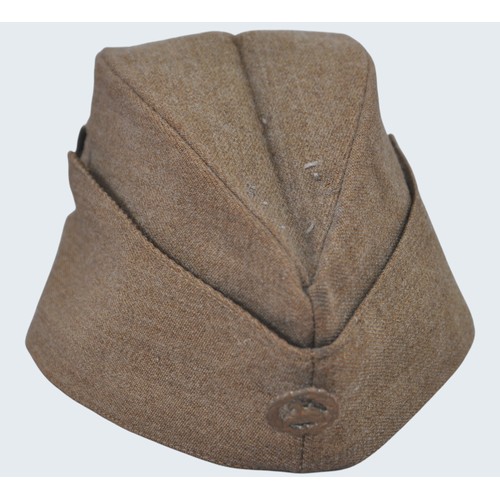 44 - WW2 British Gloucester Home Guard Greatcoat & FS Cap 1940. Named Greatcoat has Stroud flashes (G... 