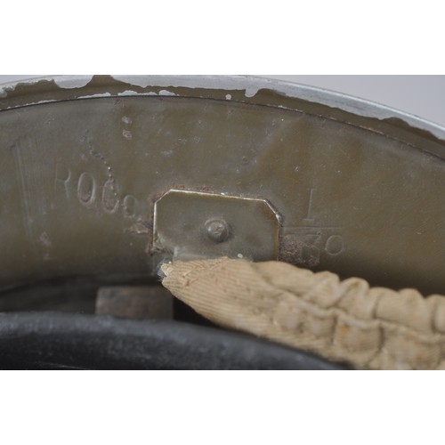 50 - Rare WW2 British Double Flashed Helmet KOYLI & RA ( Served N.W Europe June 1944 - May 1945 ) . T... 