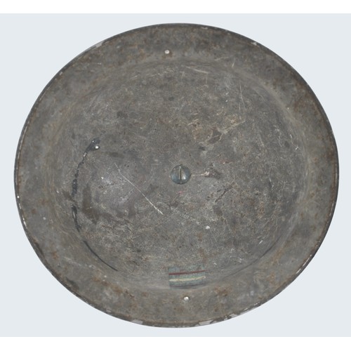 49 - WW2 British flashed helmet to the Duke of Cornwalls Light Infantry. MkII helmet issued in smooth kha... 