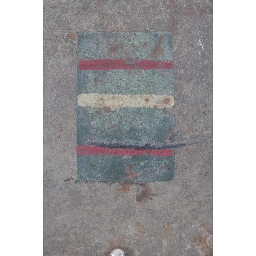 49 - WW2 British flashed helmet to the Duke of Cornwalls Light Infantry. MkII helmet issued in smooth kha... 