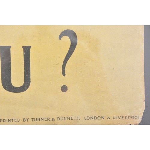 53 - WW1 Recruiting Poster ' He's Happy & Satisfied - Are You ? '. From around 1915 & published b... 