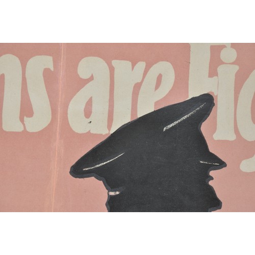 54 - WW1 Canadian Recruiting Poster 'Your Chums Are Fighting, Why Arent You ?' . Original WW1 Canadian re... 