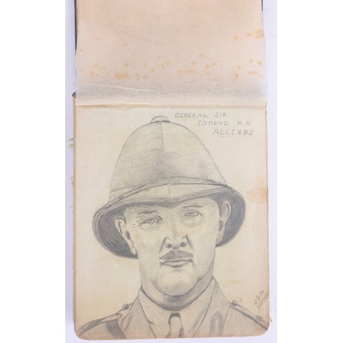 57 - WW1 Collection Of Pencil Drawn Military Personalities & Soldiers With A Collection Of Various 19... 