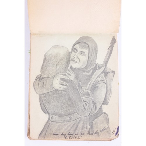 57 - WW1 Collection Of Pencil Drawn Military Personalities & Soldiers With A Collection Of Various 19... 