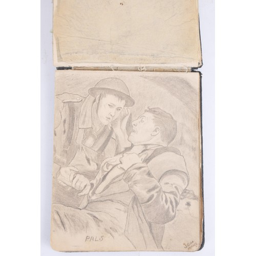 57 - WW1 Collection Of Pencil Drawn Military Personalities & Soldiers With A Collection Of Various 19... 