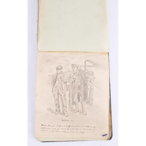 57 - WW1 Collection Of Pencil Drawn Military Personalities & Soldiers With A Collection Of Various 19... 
