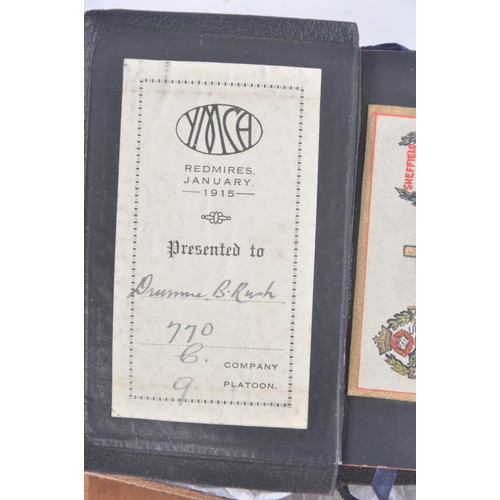 59 - WW1 YMCA Bible Attributed To First Day Of The Somme Survivor Lt Rush, York & Lancasters ( Sheffi... 