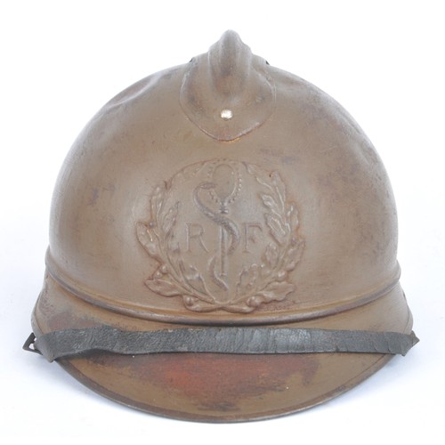 41 - WW1 French Armee D'Afrique Medical Adrian. Scarce Great War Adrian helmet of medical troops with ori... 