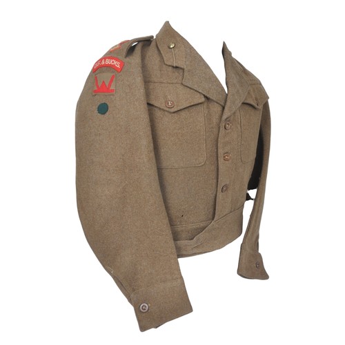 126 - 1st Battalion Ox & Bucks , 53rd Welsh Inf.Division Officer Battledress - Landed Normandy June 19... 