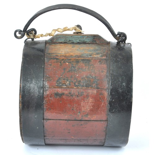 British 19th Century Army Rum Canteen /Rumlet. Wood & metal ...