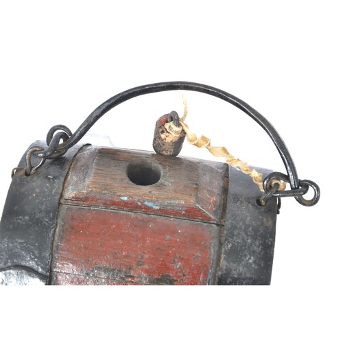 British 19th Century Army Rum Canteen /Rumlet. Wood & metal ...