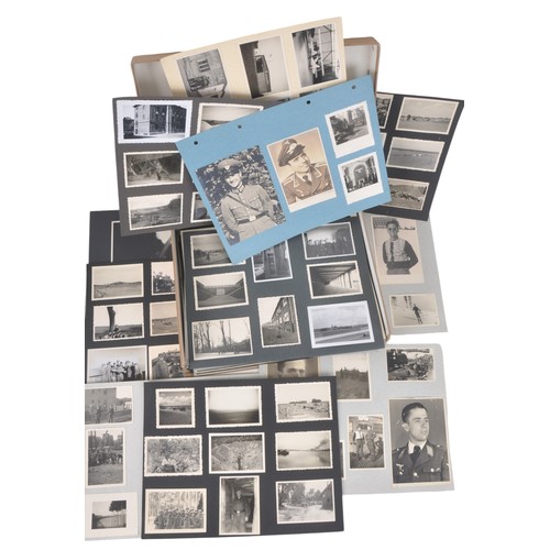 163 - WW2 German Luftwaffe Album To Same Man. A mans service with the Luftwaffe recorded in single sheets ... 