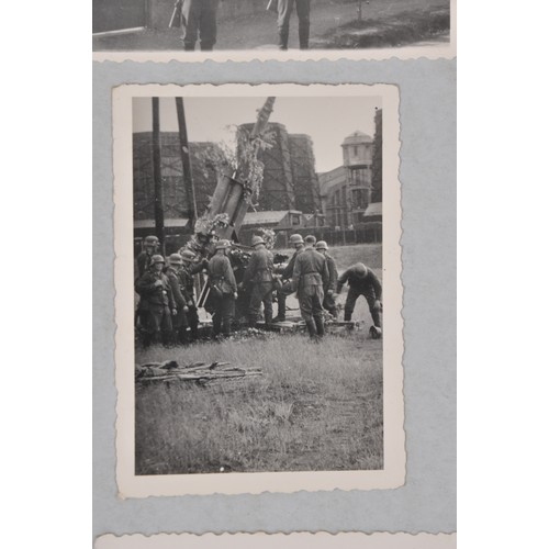 163 - WW2 German Luftwaffe Album To Same Man. A mans service with the Luftwaffe recorded in single sheets ... 