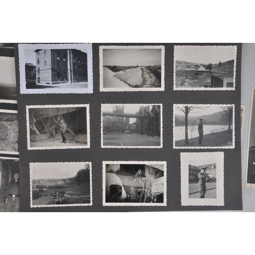 163 - WW2 German Luftwaffe Album To Same Man. A mans service with the Luftwaffe recorded in single sheets ... 