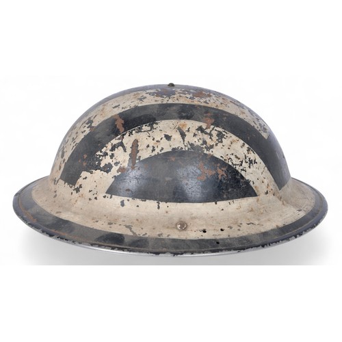 108 - WW2 Home Front 'London Transport' Spotters Helmet 1940. Scarce helmet of the London Transport Route ... 