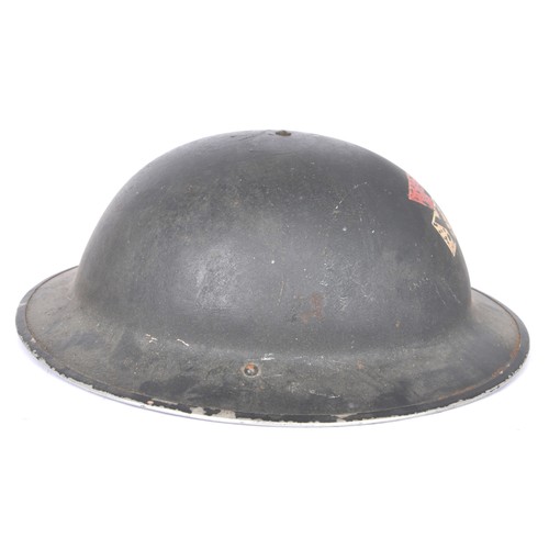 109 - British Home Front 'YMCA' Helmet 1943. Civil Defence MkII helmet of the YMCA ( Young Mens Christian ... 