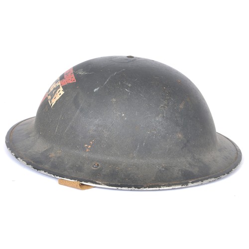 109 - British Home Front 'YMCA' Helmet 1943. Civil Defence MkII helmet of the YMCA ( Young Mens Christian ... 