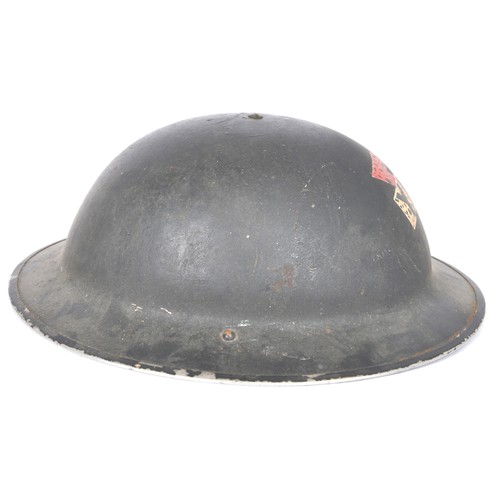 109 - British Home Front 'YMCA' Helmet 1943. Civil Defence MkII helmet of the YMCA ( Young Mens Christian ... 