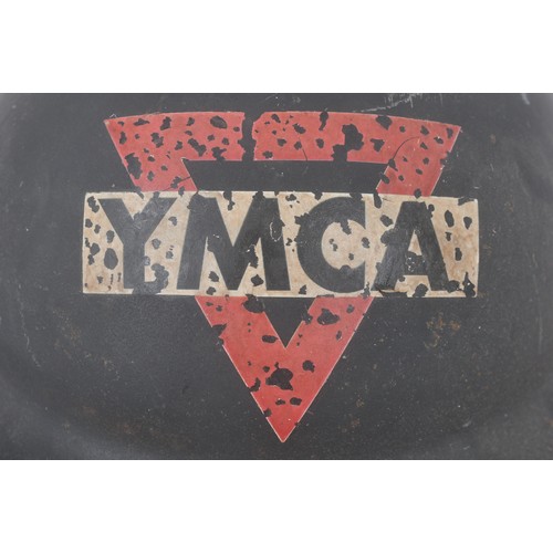 109 - British Home Front 'YMCA' Helmet 1943. Civil Defence MkII helmet of the YMCA ( Young Mens Christian ... 