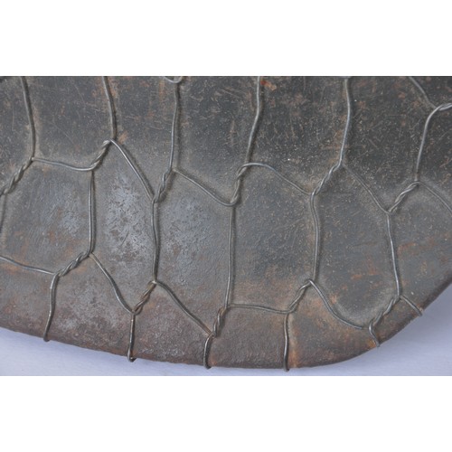 169 - WW2 German Chickenwire Camouflage Single Decal Army M40 Helmet. German M40 combat helmet with full b... 