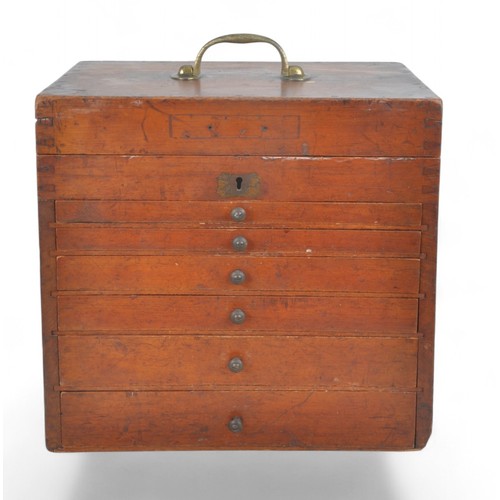 33 - Victorian Era Mahogany Dentists Cabinet/Medal Collectors Chest. Used to house an old medal collectio... 