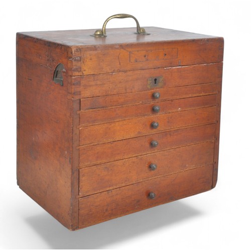 33 - Victorian Era Mahogany Dentists Cabinet/Medal Collectors Chest. Used to house an old medal collectio... 
