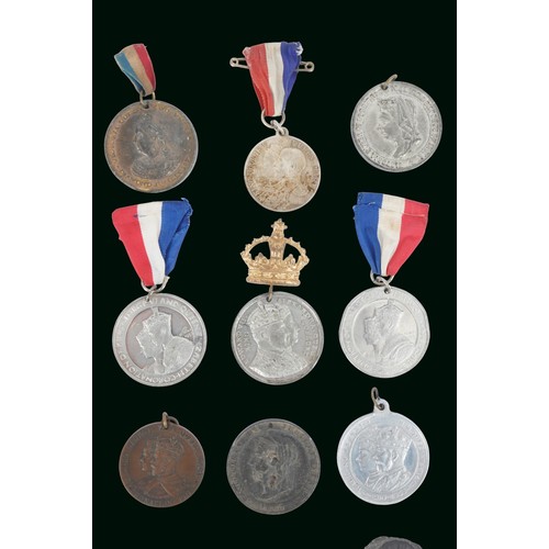 4 - Quantity Of Commemorative Medallions & Coins. Comprising white metal Great Exhibition medallion,... 