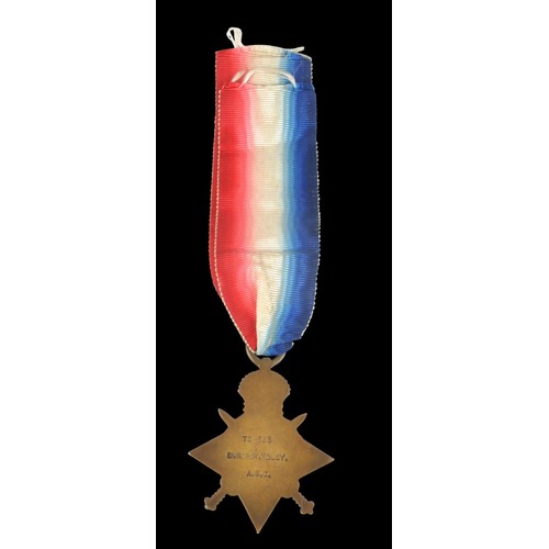 18 - 'Old Contemptibles' Great War 1914 Star. T.S 323 DVR:R.W.FOLEY A.S.C. ( Driver Army Service Corps ).