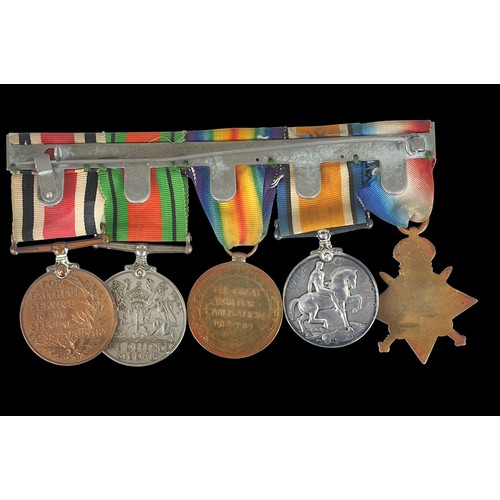 37 - Great War/Second World War Medal Group Special Constable. Loose mounted as worn group comprising Gre... 