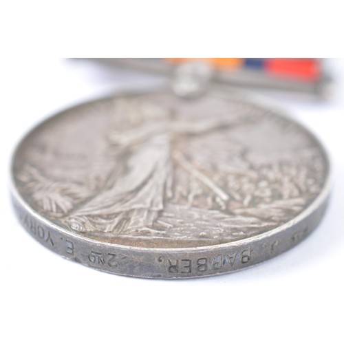15 - 2nd Batt, East Yorks Regt South Africa Medal ( Ghost Dates ) Three Clasps. 1899-1902 S.A medal with ... 