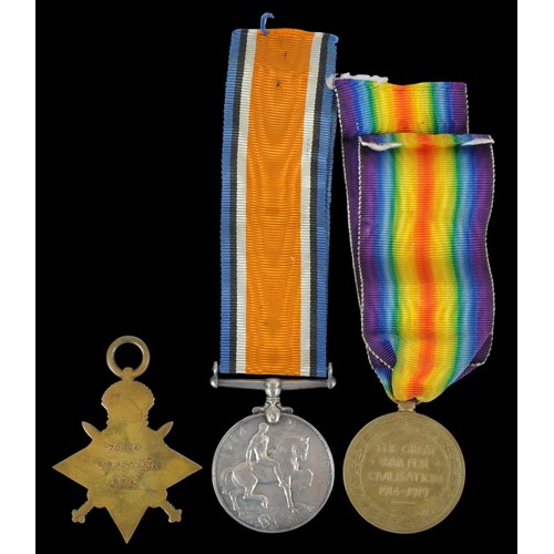 22 - Great War Trio , 1914-15 Star , War & Victory Medals Royal Field Artillery. 'GNR.A.Hooley R.A.'