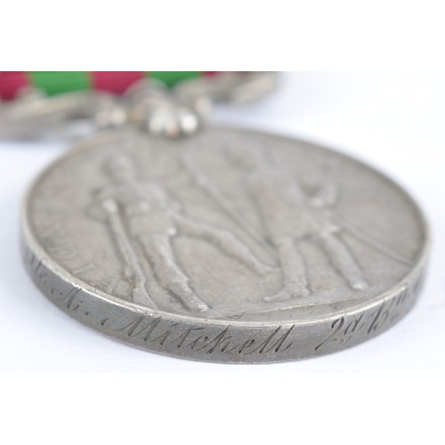 29 - Indian General Service Medal 1895 2nd Batt Derby Regt ,Two Clasps Punjab Frontier 1897-98 , Tirah 18... 