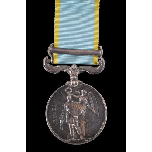 30 - Crimea Medal 1854/56 East Devonshires With One Clasp Sebastopol. 3956 Pvt B.Waller 1st Batt. 20th Re... 